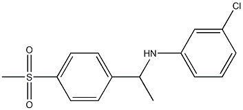 3-chloro-N-[1-(4-methanesulfonylphenyl)ethyl]aniline Struktur