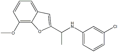 3-chloro-N-[1-(7-methoxy-1-benzofuran-2-yl)ethyl]aniline Struktur