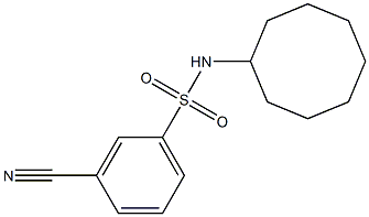 3-cyano-N-cyclooctylbenzene-1-sulfonamide Struktur