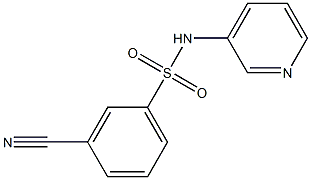 3-cyano-N-pyridin-3-ylbenzenesulfonamide Struktur