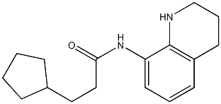 3-cyclopentyl-N-(1,2,3,4-tetrahydroquinolin-8-yl)propanamide Struktur