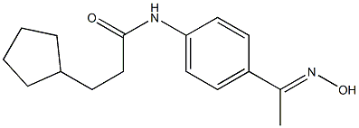 3-cyclopentyl-N-{4-[1-(hydroxyimino)ethyl]phenyl}propanamide Struktur