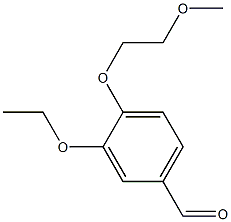 3-ethoxy-4-(2-methoxyethoxy)benzaldehyde Struktur