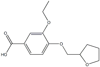 3-ethoxy-4-(tetrahydrofuran-2-ylmethoxy)benzoic acid Struktur