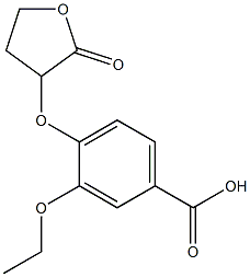 3-ethoxy-4-[(2-oxooxolan-3-yl)oxy]benzoic acid Struktur