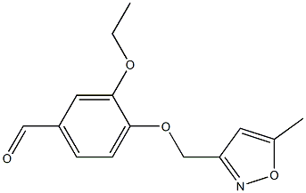 3-ethoxy-4-[(5-methyl-1,2-oxazol-3-yl)methoxy]benzaldehyde Struktur