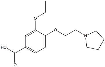 3-ethoxy-4-[2-(pyrrolidin-1-yl)ethoxy]benzoic acid Struktur