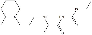 3-ethyl-1-(2-{[3-(2-methylpiperidin-1-yl)propyl]amino}propanoyl)urea Struktur