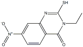 3-ethyl-2-mercapto-7-nitroquinazolin-4(3H)-one Struktur