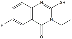 3-ethyl-6-fluoro-2-mercaptoquinazolin-4(3H)-one Struktur