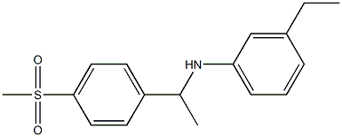 3-ethyl-N-[1-(4-methanesulfonylphenyl)ethyl]aniline Struktur