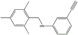 3-ethynyl-N-[(2,4,6-trimethylphenyl)methyl]aniline Struktur