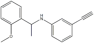 3-ethynyl-N-[1-(2-methoxyphenyl)ethyl]aniline Struktur