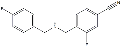 3-fluoro-4-({[(4-fluorophenyl)methyl]amino}methyl)benzonitrile Struktur