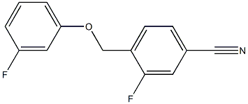 3-fluoro-4-(3-fluorophenoxymethyl)benzonitrile Struktur