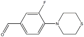 3-fluoro-4-(thiomorpholin-4-yl)benzaldehyde Struktur