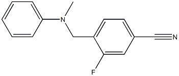 3-fluoro-4-{[methyl(phenyl)amino]methyl}benzonitrile Struktur