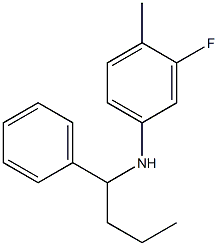 3-fluoro-4-methyl-N-(1-phenylbutyl)aniline Struktur