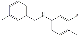 3-fluoro-4-methyl-N-[(3-methylphenyl)methyl]aniline Struktur