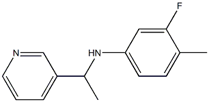 3-fluoro-4-methyl-N-[1-(pyridin-3-yl)ethyl]aniline Struktur