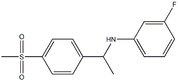 3-fluoro-N-[1-(4-methanesulfonylphenyl)ethyl]aniline Struktur