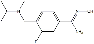 3-fluoro-N'-hydroxy-4-{[isopropyl(methyl)amino]methyl}benzenecarboximidamide Struktur