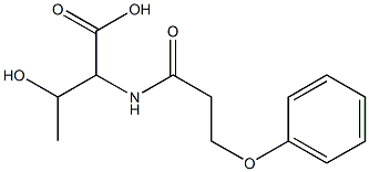 3-hydroxy-2-(3-phenoxypropanamido)butanoic acid Struktur