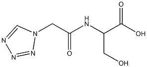 3-hydroxy-2-[(1H-tetrazol-1-ylacetyl)amino]propanoic acid Struktur