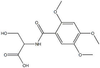 3-hydroxy-2-[(2,4,5-trimethoxyphenyl)formamido]propanoic acid Struktur