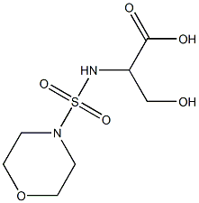 3-hydroxy-2-[(morpholine-4-sulfonyl)amino]propanoic acid Struktur