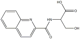 3-hydroxy-2-[(quinolin-2-ylcarbonyl)amino]propanoic acid Struktur