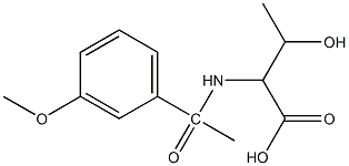 3-hydroxy-2-[1-(3-methoxyphenyl)acetamido]butanoic acid Struktur