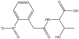 3-hydroxy-2-{[(2-nitrophenyl)acetyl]amino}butanoic acid Struktur