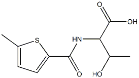 3-hydroxy-2-{[(5-methylthien-2-yl)carbonyl]amino}butanoic acid Struktur