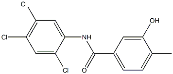 3-hydroxy-4-methyl-N-(2,4,5-trichlorophenyl)benzamide Struktur