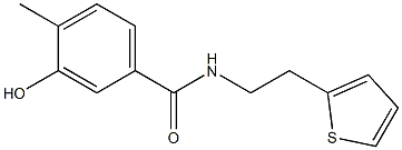 3-hydroxy-4-methyl-N-[2-(thiophen-2-yl)ethyl]benzamide Struktur