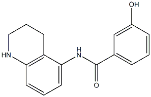 3-hydroxy-N-(1,2,3,4-tetrahydroquinolin-5-yl)benzamide Struktur