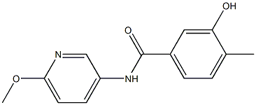 3-hydroxy-N-(6-methoxypyridin-3-yl)-4-methylbenzamide Struktur