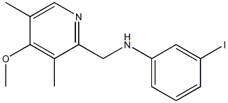 3-iodo-N-[(4-methoxy-3,5-dimethylpyridin-2-yl)methyl]aniline Struktur