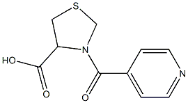 3-isonicotinoyl-1,3-thiazolidine-4-carboxylic acid Struktur