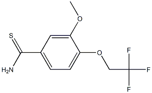 3-methoxy-4-(2,2,2-trifluoroethoxy)benzenecarbothioamide Struktur