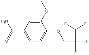 3-methoxy-4-(2,2,3,3-tetrafluoropropoxy)benzene-1-carbothioamide Struktur