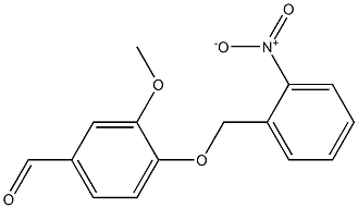 3-methoxy-4-[(2-nitrobenzyl)oxy]benzaldehyde Struktur