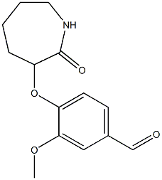 3-methoxy-4-[(2-oxoazepan-3-yl)oxy]benzaldehyde Struktur