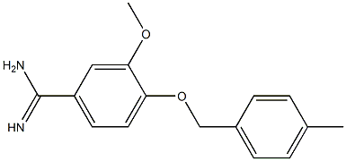 3-methoxy-4-[(4-methylbenzyl)oxy]benzenecarboximidamide Struktur