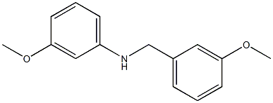 3-methoxy-N-[(3-methoxyphenyl)methyl]aniline Struktur