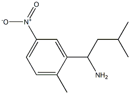 3-methyl-1-(2-methyl-5-nitrophenyl)butan-1-amine Struktur