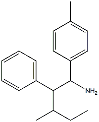 3-methyl-1-(4-methylphenyl)-2-phenylpentan-1-amine Struktur