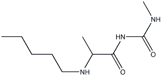 3-methyl-1-[2-(pentylamino)propanoyl]urea Struktur