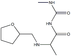 3-methyl-1-{2-[(oxolan-2-ylmethyl)amino]propanoyl}urea Struktur